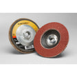3M 969F Cubitron II Flap Disc, 60+, T29, Threaded, Polyester Backing, Maroon, 4 in x 3/8 in-24 (7100104918) (10 Pack)