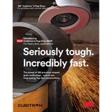 3M 969F Cubitron II Flap Disc, 40+ Grit, Type 27, 7 in x 7/8 in, Polyester Backing for Heavy Grinding, Edge Deburring, Weld Removal and Beveling (5 Pack) (7100104923) (10 Pack) - 7