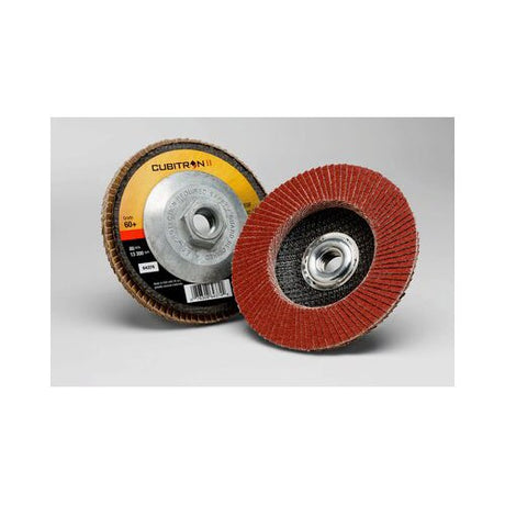 3M 7100104926 Cubitron II 4-1/2"x 5/8-11" Flap Disc 969F, 60 Grit Quick Change