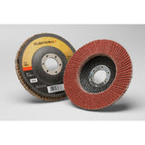 3M 969F Cubitron II Flap Disc, T27, 40+, Maroon, 4-1/2 in x 7/8 in (7100104939) (10 Pack) - 2