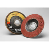 3M 969F Cubitron II Flap Disc, T29, 80+, Maroon, 4-1/2 in x 7/8 in Polyester Backing (7100104990) (10 Pack) - 2