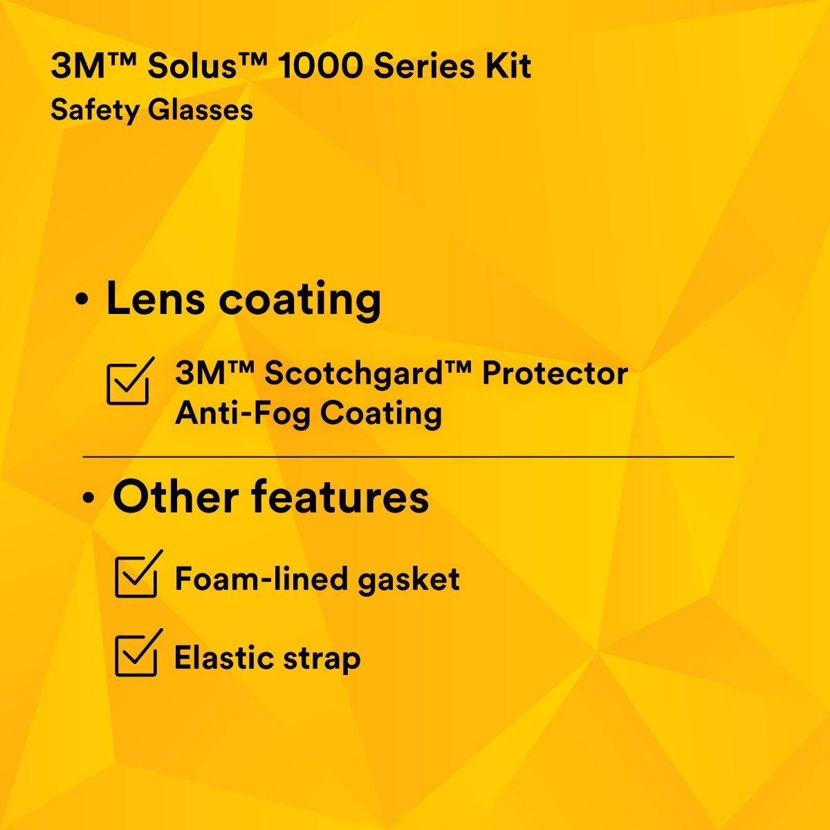 3M S1102SGAF-KT Solus 1000-Series Safety Glasses Kit with Foam Gasket and Elastic Strap, Gray Anti-Fog Lens, Blue Black Frame (7100105846) (20 Pack) - 9