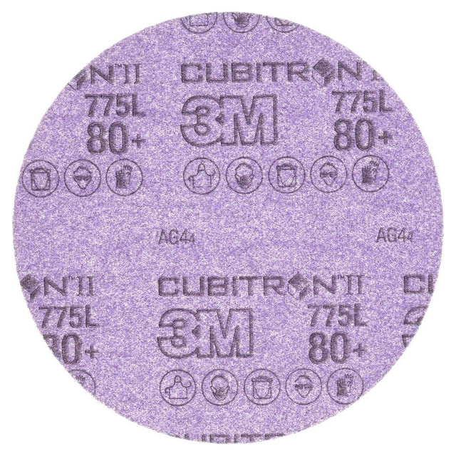 3M 775L Cubitron II Hookit Film Disc 80+ 3 mil Purple 3 in Die 300V (7100106742) (250 Pack)