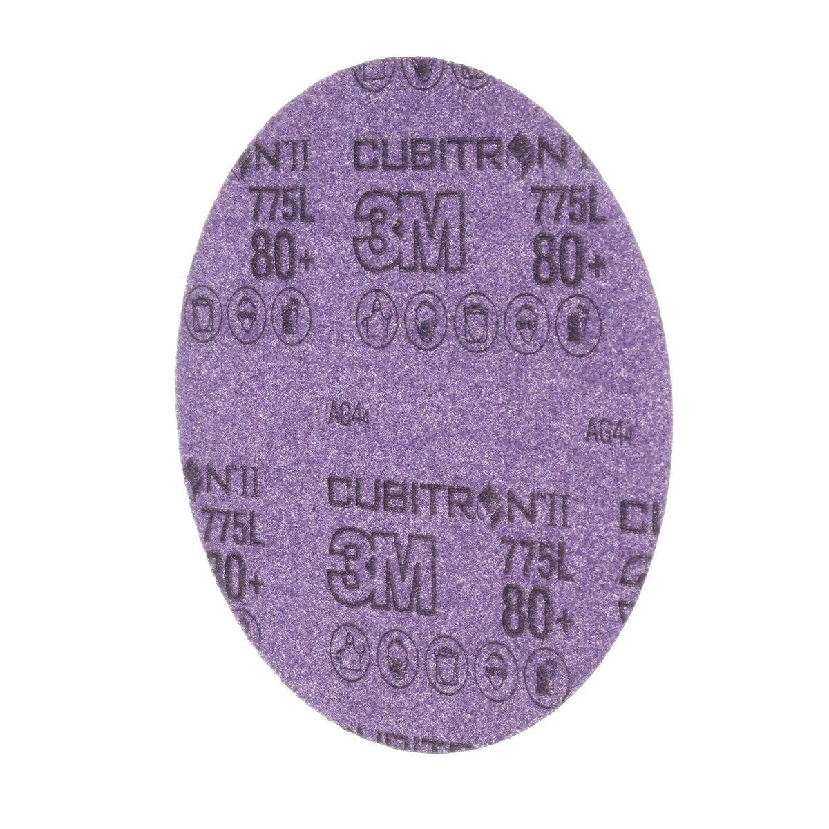 3M 775L Cubitron II Hookit Film Disc 80+ 3 mil Purple 3 in Die 300V (7100106742) (250 Pack) - 2