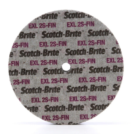 3M XL-UW Scotch-Brite EXL Unitized Wheel, 2S Fine, Silicon Carbide, Gray, 6 in x 1/2 in x 5/8 in (7100106744) (4 Pack)