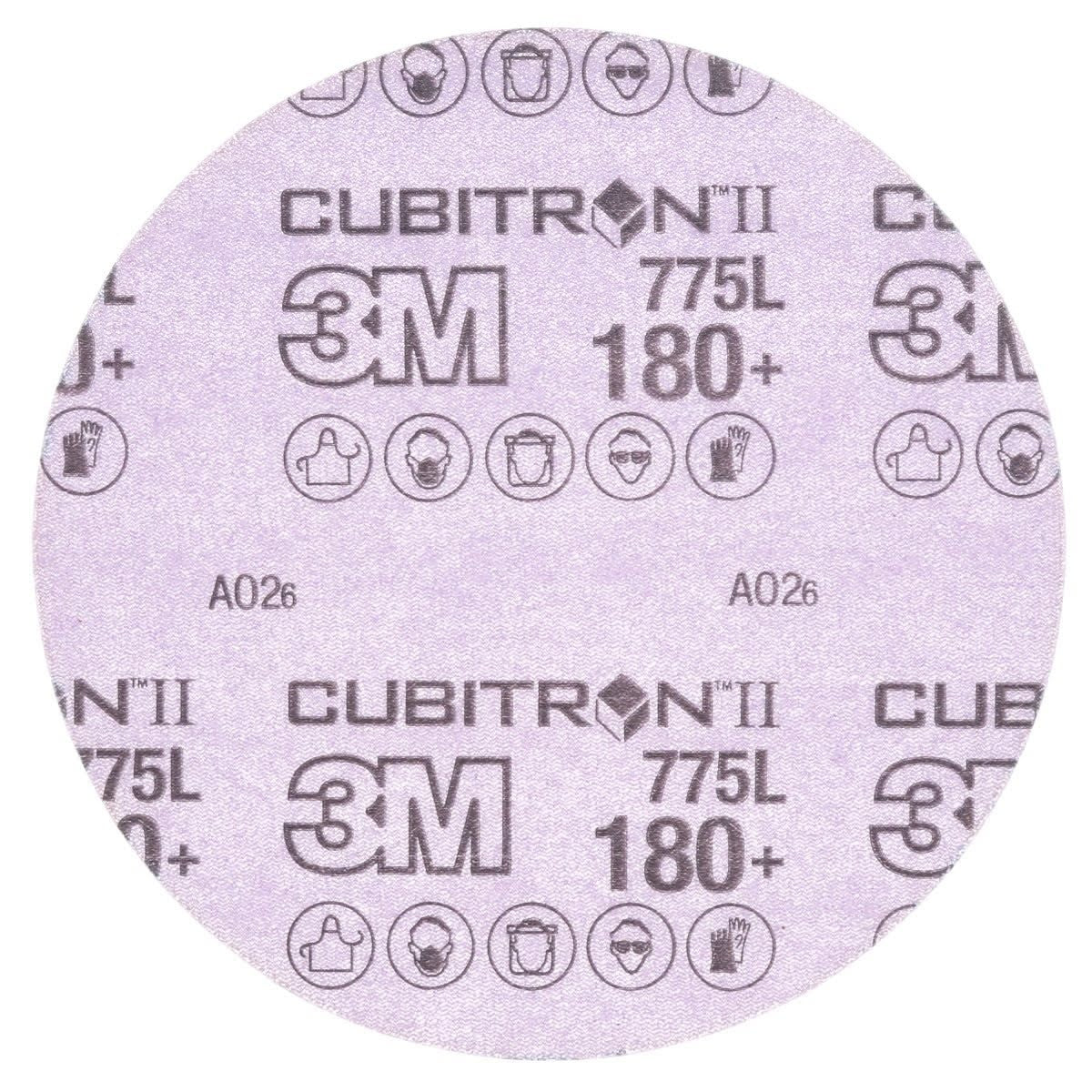 3M 775L Cubitron II Hookit Film Disc, 180+ Grit, Purple, 3 in, 3 mil, 300V (7100106768) (250 Pack)