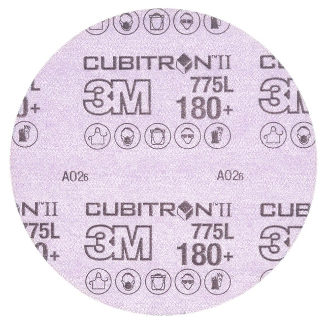 3M 775L Cubitron II Hookit Film Disc, 180+ Grit, Purple, 3 in, 3 mil, 300V (7100106768) (250 Pack)