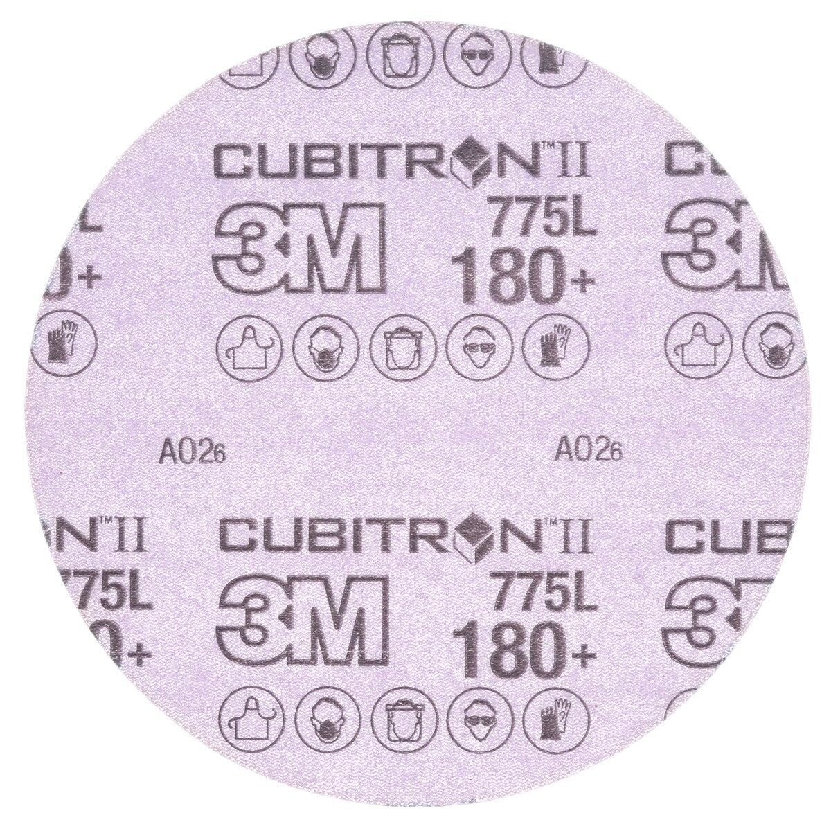 3M 775L Cubitron II Hookit Film Disc, 180+ Grit, Purple, 3 in, 3 mil, 300V (7100106768) (250 Pack)