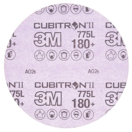 3M 775L Cubitron II Hookit Film Disc, 180+ Grit, Purple, 3 in, 3 mil, 300V (7100106768) (250 Pack)