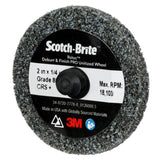 3M Scotch Brite Roloc Deburr & Finish PRO Unitized Wheel, DP-UR, 8C Coarse+, TR, 2 in x 1/4 in (7100109131) (60 Pack) - 2