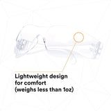 3M 62099 Virtua Safety Glasses Clear Hard Coat Lens Clear Frame Anti-Scratch Wraparound Lightweight (7100109223) (1 Pair) (20 Pack) - 5