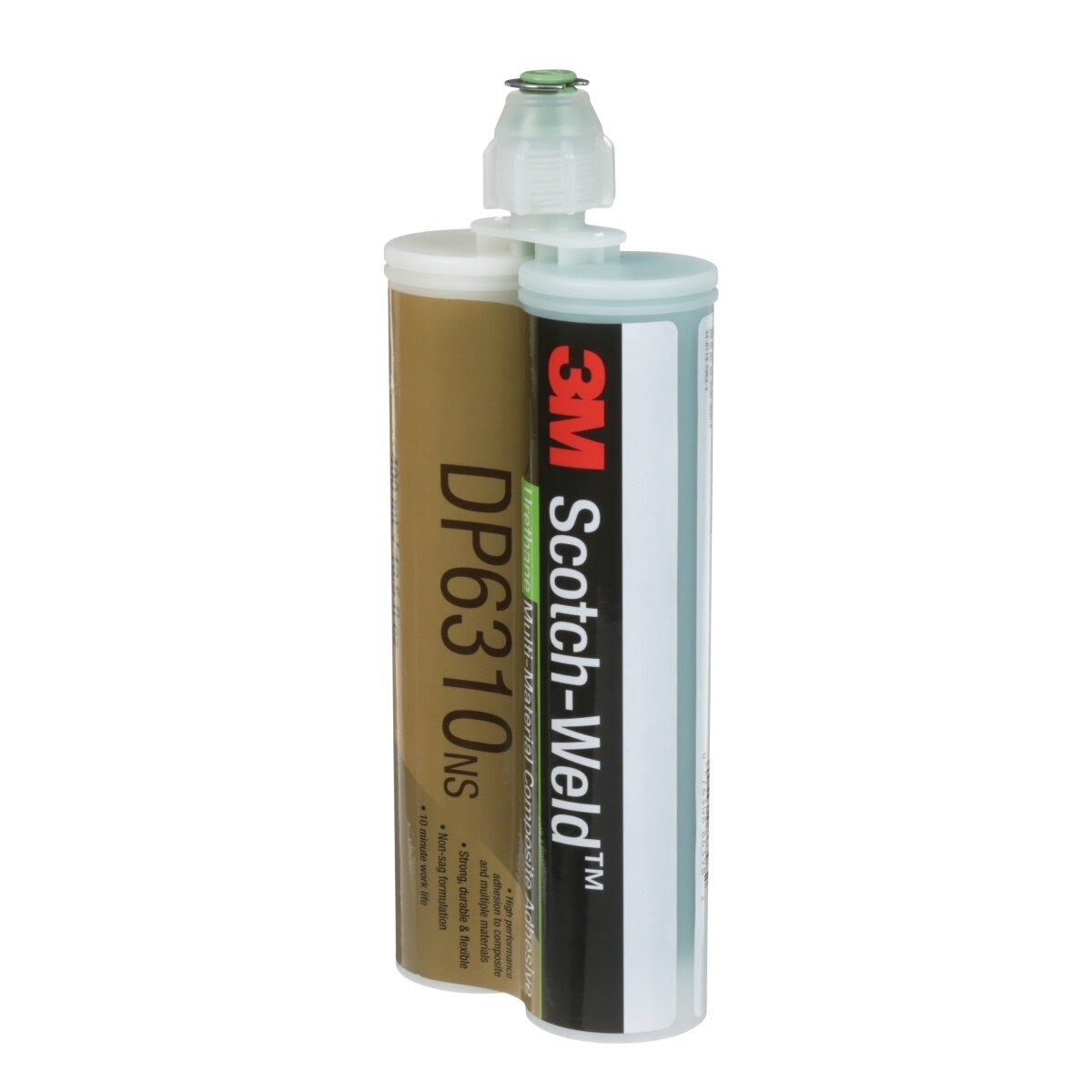 3M DP6310NS Scotch-Weld Multi-Material Composite Urethane Adhesive, Green, 400 mL Duo-Pak (7100109830) (6 Pack) - 2