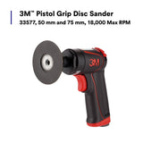 3M 33577 Pistol Grip Disc Sanders for Body Repair, 50 mm and 75 mm, 18,000 Max RPM (7100110951)