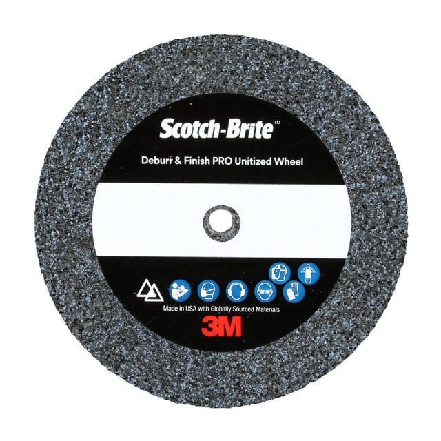 3M DP-UW Scotch-Brite Deburr & Finish PRO Unitized Wheel, 8C Coarse+, 2 in x 1/2 in x 1/4 in (7100111235) (30 Pack)