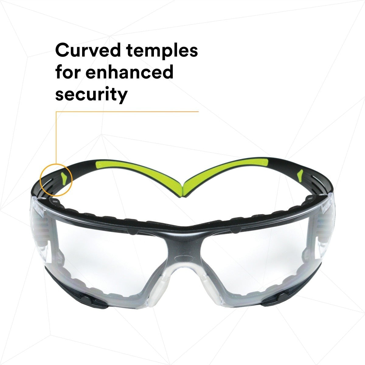 3M SF401AF-FM SecureFit 400 Safety Glasses, Clear Anti-Fog Anti-Scratch Polycarbonate Lens, Green/Black Frame, Foam Gasket, Z87 UV Protection (7100112131) (1 Pair) (20 Pack) - 5