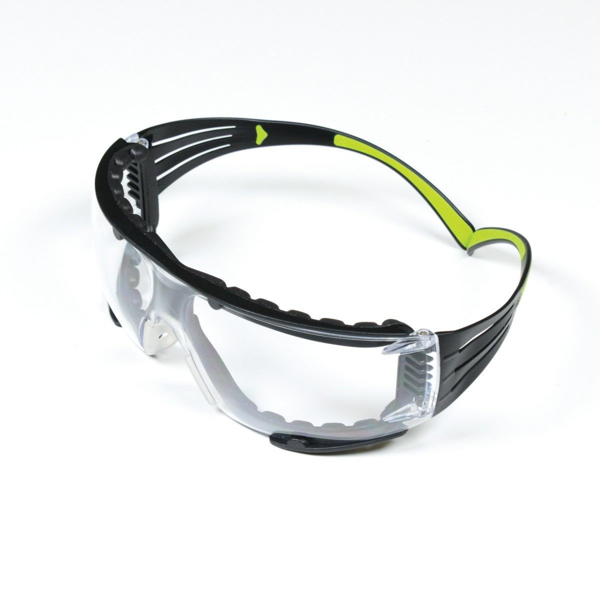 3M SF401AF-FM SecureFit 400 Safety Glasses, Clear Anti-Fog Anti-Scratch Polycarbonate Lens, Green/Black Frame, Foam Gasket, Z87 UV Protection (7100112131) (1 Pair) (20 Pack) - 9
