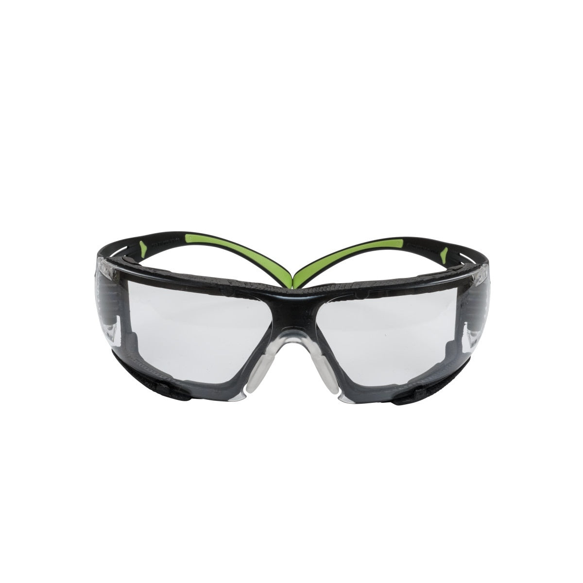 3M SF410AS-FM SecureFit Safety Glasses, Indoor/Outdoor Mirror Anti-Scratch Lens, Green/Black Frame, Removable Foam Gasket, ANSI Z87 UV Protection (7100112223) (20 Pack)