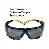 3M SecureFit Safety Glasses, Z87 Plus Anti-Fog Anti-Scratch Gray Lens, Green Black Frame, Removable Foam Gasket, Polycarbonate, UV Protection (SF402AF-FM) (7100112244) (20 Pack) - 4