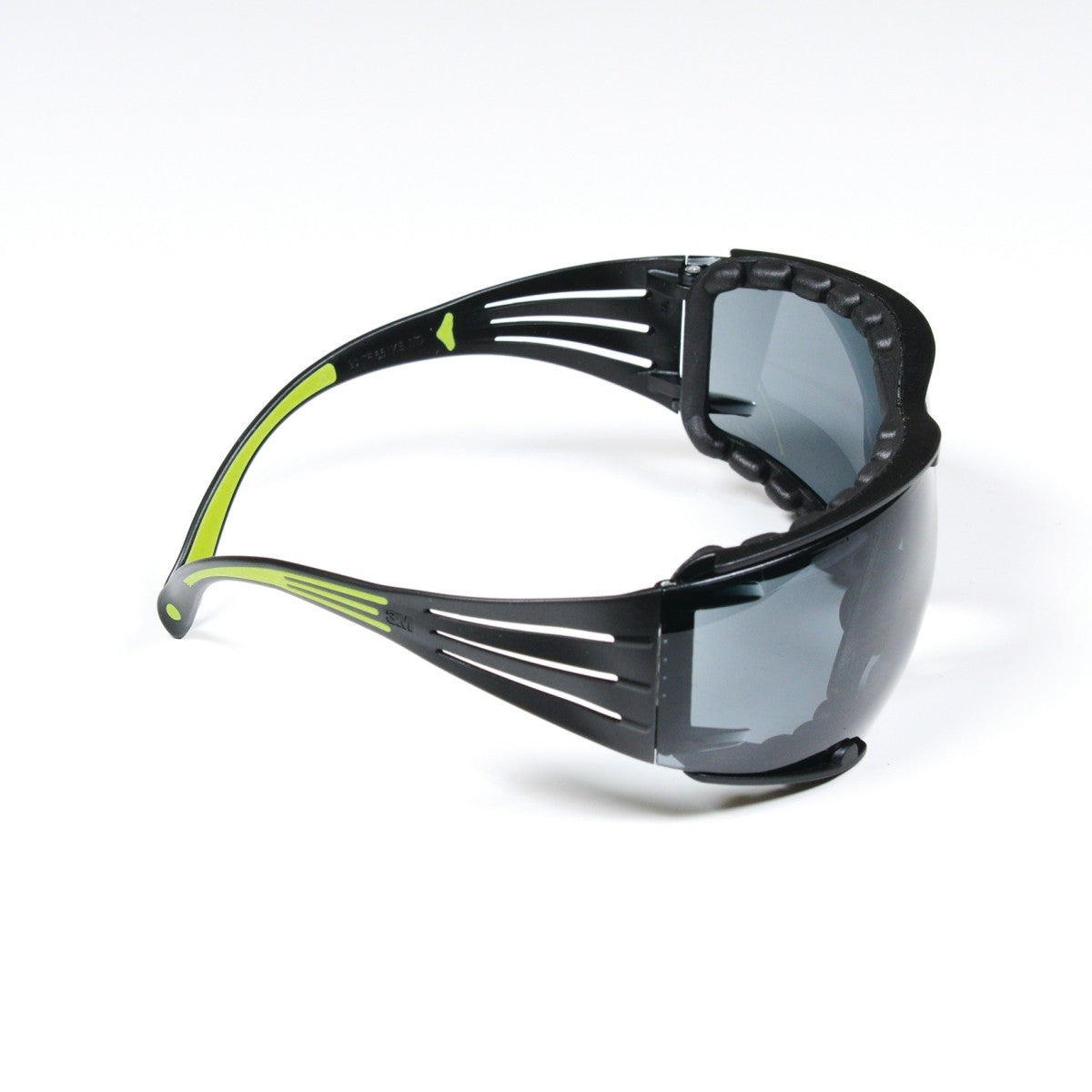 3M SecureFit Safety Glasses, Z87 Plus Anti-Fog Anti-Scratch Gray Lens, Green Black Frame, Removable Foam Gasket, Polycarbonate, UV Protection (SF402AF-FM) (7100112244) (20 Pack) - 9