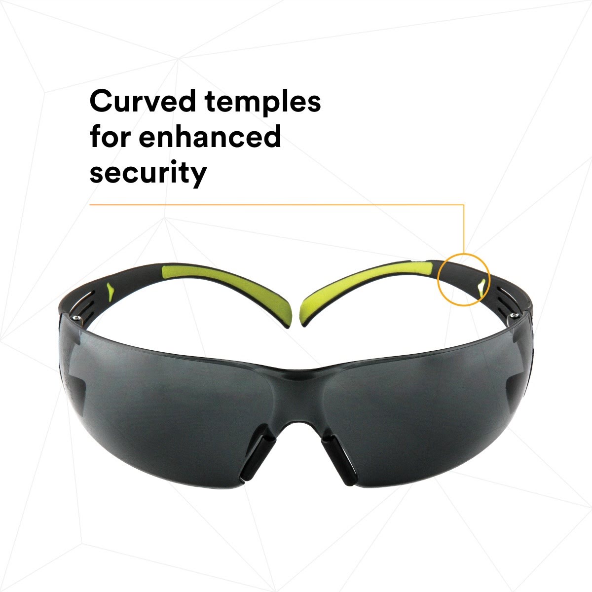 3M SF402AF SecureFit 400 Series Safety Glasses, Anti Fog Anti Scratch, Gray Lens, Black Green Frame (7100112433) (20 Pack) - 5