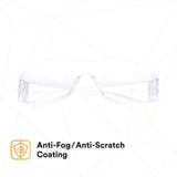 3M 7100112434 Tekk Virtua Anti-Fog Safety Glasses, Clear Frame and Lens - 6