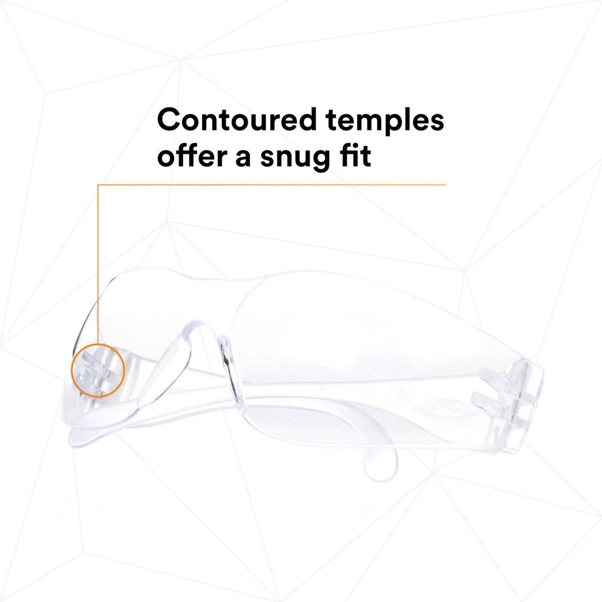 3M 11329-00000-20 Tekk Virtua Anti-Fog Safety Glasses, Clear Frame and Lens (7100112434) - 6