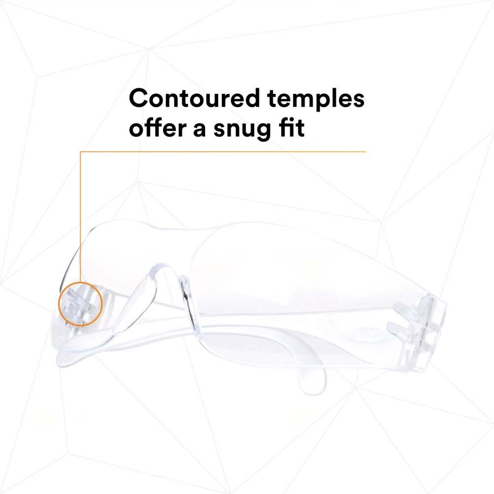 3M 7100112434 Tekk Virtua Anti-Fog Safety Glasses, Clear Frame and Lens - 7