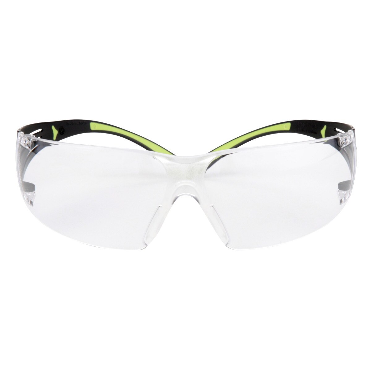 3M SF401AF SecureFit Safety Glasses, 400 Series, Clear Lens, Anti-Fog Anti-Scratch, Green/Black Frame, Polycarbonate, ANSI Z87, UV Protection (7100112435)