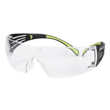 3M SF401AF SecureFit Safety Glasses, 400 Series, Clear Lens, Anti-Fog Anti-Scratch, Green/Black Frame, Polycarbonate, ANSI Z87, UV Protection (7100112435) - 2