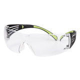 3M SF401AF SecureFit Safety Glasses, 400 Series, Clear Lens, Anti-Fog Anti-Scratch, Green/Black Frame, Polycarbonate, ANSI Z87, UV Protection (7100112435) - 2