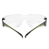3M SF401AF SecureFit Safety Glasses, 400 Series, Clear Lens, Anti-Fog Anti-Scratch, Green/Black Frame, Polycarbonate, ANSI Z87, UV Protection (7100112435) - 4