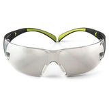 3M SF410AS SecureFit Anti-Scratch Indoor/Outdoor Mirror Lens Safety Glasses, Green/Black Frame, ANSI Z87 (SF410AS) (7100112436) (Case of 20) (20 Pack)