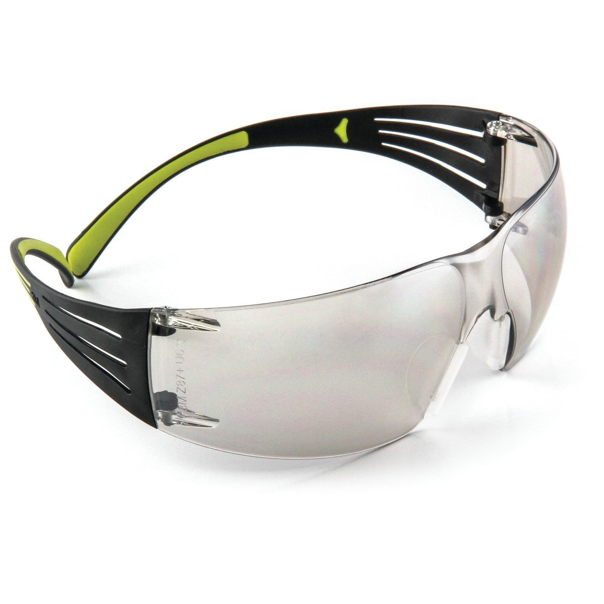 3M SF410AS SecureFit Anti-Scratch Indoor/Outdoor Mirror Lens Safety Glasses, Green/Black Frame, ANSI Z87 (SF410AS) (7100112436) (Case of 20) (20 Pack) - 2