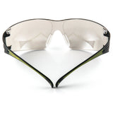 3M SF410AS SecureFit Anti-Scratch Indoor/Outdoor Mirror Lens Safety Glasses, Green/Black Frame, ANSI Z87 (SF410AS) (7100112436) (Case of 20) (20 Pack) - 3