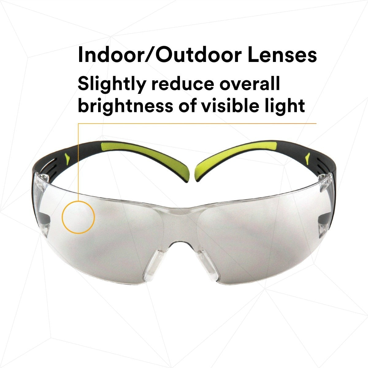 3M SF410AS SecureFit Anti-Scratch Indoor/Outdoor Mirror Lens Safety Glasses, Green/Black Frame, ANSI Z87 (SF410AS) (7100112436) (Case of 20) (20 Pack) - 8