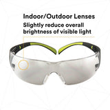 3M SF410AS SecureFit Anti-Scratch Indoor/Outdoor Mirror Lens Safety Glasses, Green/Black Frame, ANSI Z87 (SF410AS) (7100112436) (Case of 20) (20 Pack) - 8