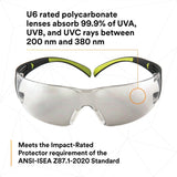 3M SF410AS SecureFit Anti-Scratch Indoor/Outdoor Mirror Lens Safety Glasses, Green/Black Frame, ANSI Z87 (SF410AS) (7100112436) (Case of 20) (20 Pack) - 9