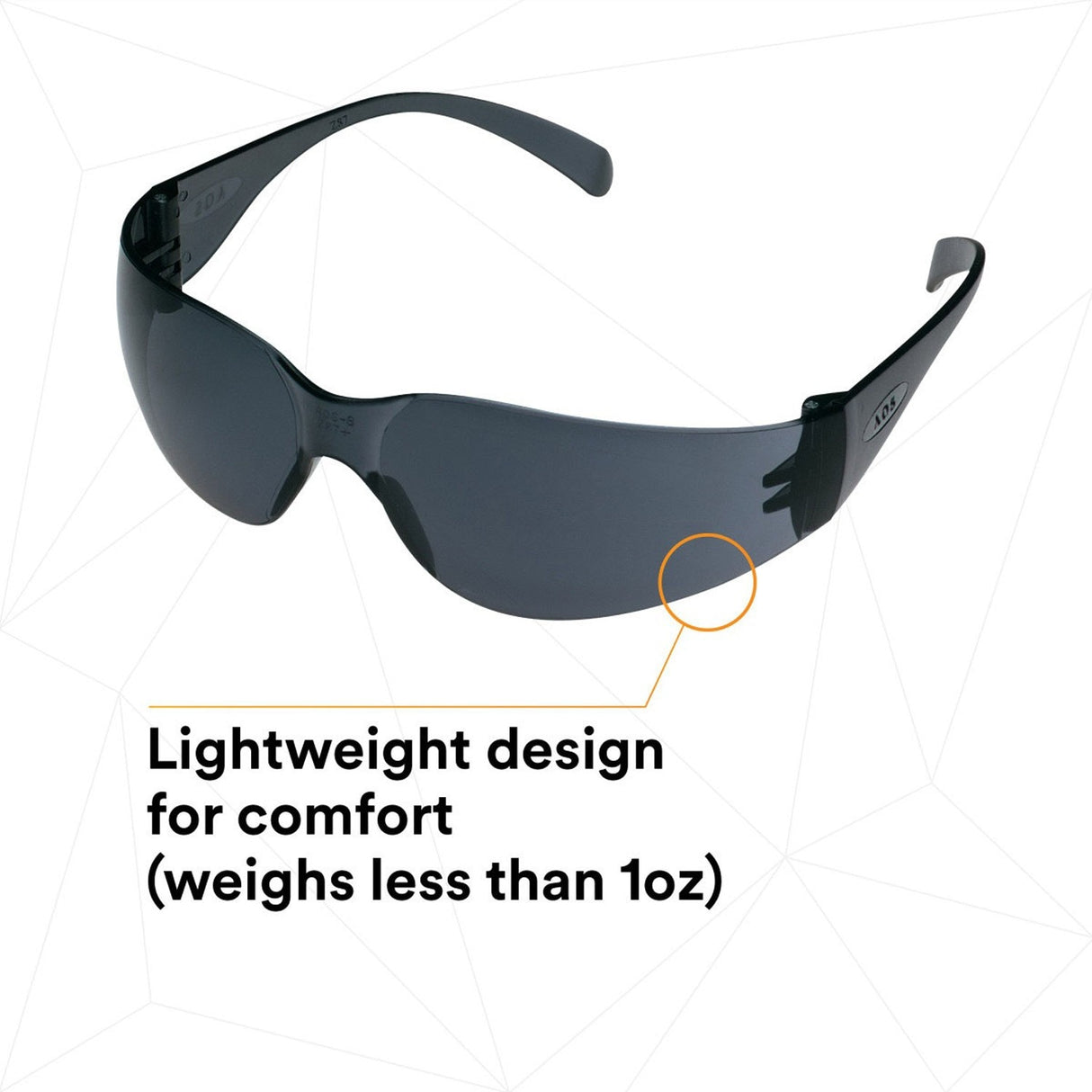 3M 11327-00000-20 11327 Virtua Safety Glasses, Gray Hard Coat Lens, Gray Frame, Unisex, ANSI Z87.1, UV Protection, Wraparound (7100114636) (20 Pack) - 3