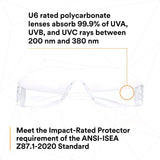 3M 11228-00000-100 11228 Virtua Safety Glasses, Clear Lens, Clear Frame, Uncoated, ANSI Z87, Unisex (7100114652) (10000 Pack) - 7