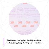 3M 260L 30668 Hookit Purple Finishing Film Abrasive Disc, Aluminum Oxide, P1200, Purple, 6 in, Clear Coat Sanding (7100122780) (200 Pack) - 3