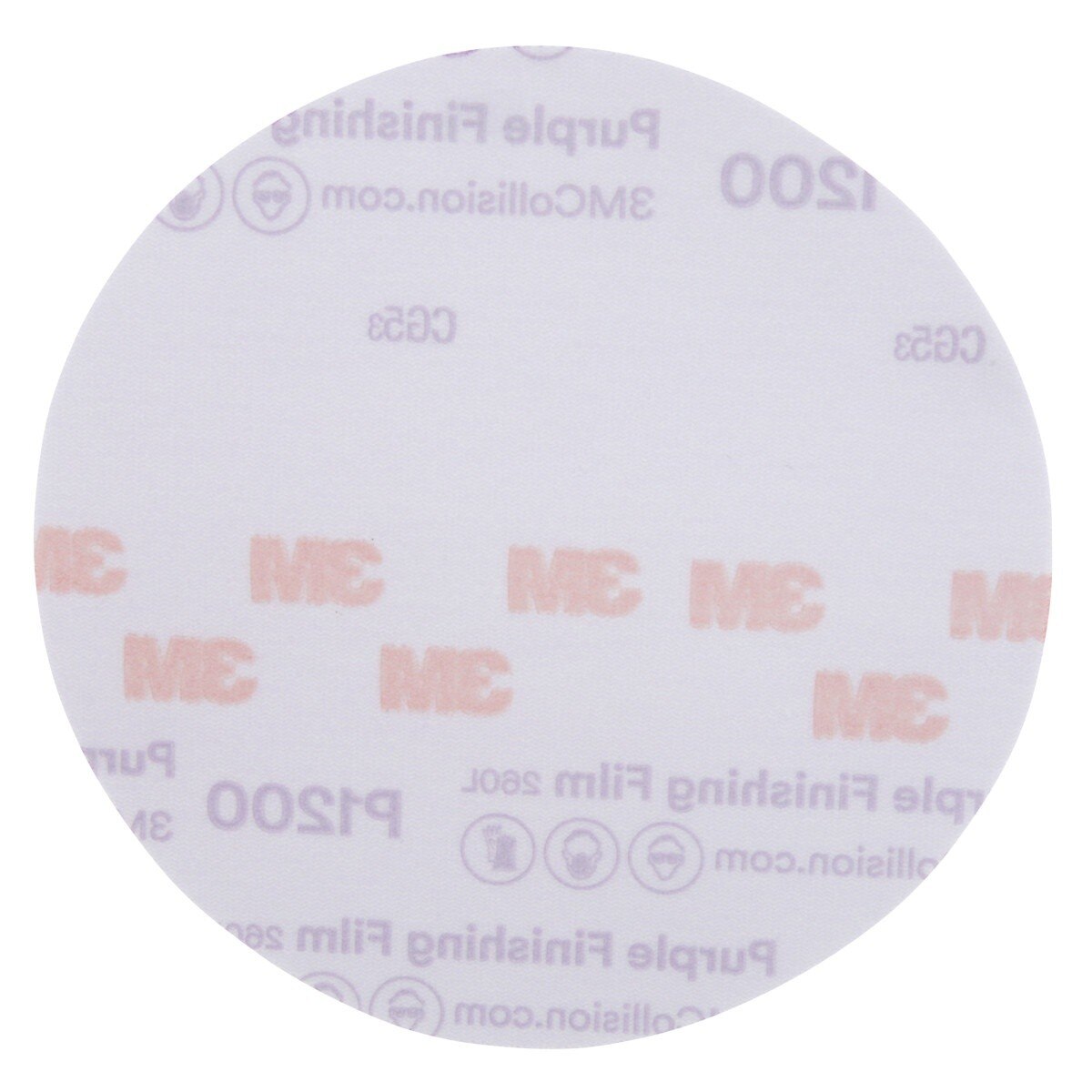 3M 260L 30668 Hookit Purple Finishing Film Abrasive Disc, Aluminum Oxide, P1200, Purple, 6 in, Clear Coat Sanding (7100122780) (200 Pack) - 7