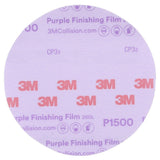 3M 260L 30667 Hookit Purple Finishing Film Abrasive Disc, P1500, Purple, 6 in (7100122795) (50 Pack)