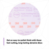 3M 260L 30667 Hookit Purple Finishing Film Abrasive Disc, P1500, Purple, 6 in (7100122795) (50 Pack) - 9