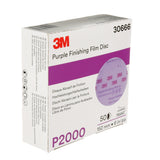 3M 260L 30666 Hookit Purple Finishing Film Abrasive Disc, P2000, Purple, 6 in (7100122798) (200 Pack) - 4