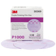 3M 260L 30369 Hookit Purple Finishing Film Abrasive Disc, P1000, Purple, 3 in (7100122803) (200 Pack)