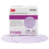 3M 260L 30369 Hookit Purple Finishing Film Abrasive Disc, P1000, Purple, 3 in (7100122803) (200 Pack)