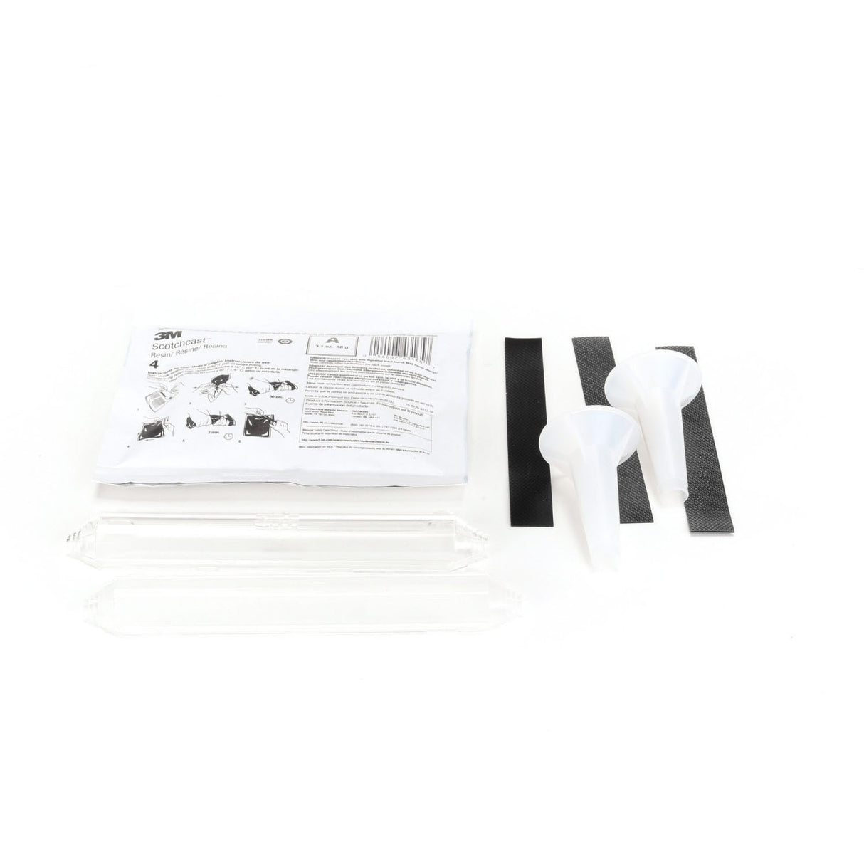 3M 82-A1N Scotchcast Inline Resin Power Cable Splice Kit, Up to 2 AWG, Black (7100123073) - 2