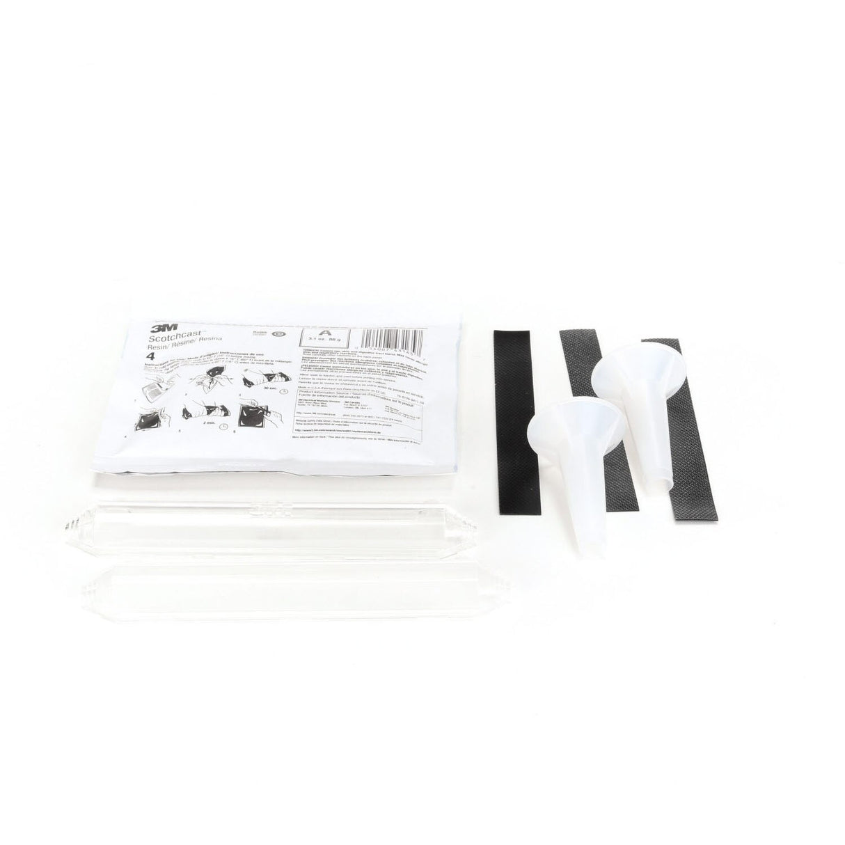 3M 82-A1N Scotchcast Inline Resin Power Cable Splice Kit, Up to 2 AWG, Black (7100123073) - 2