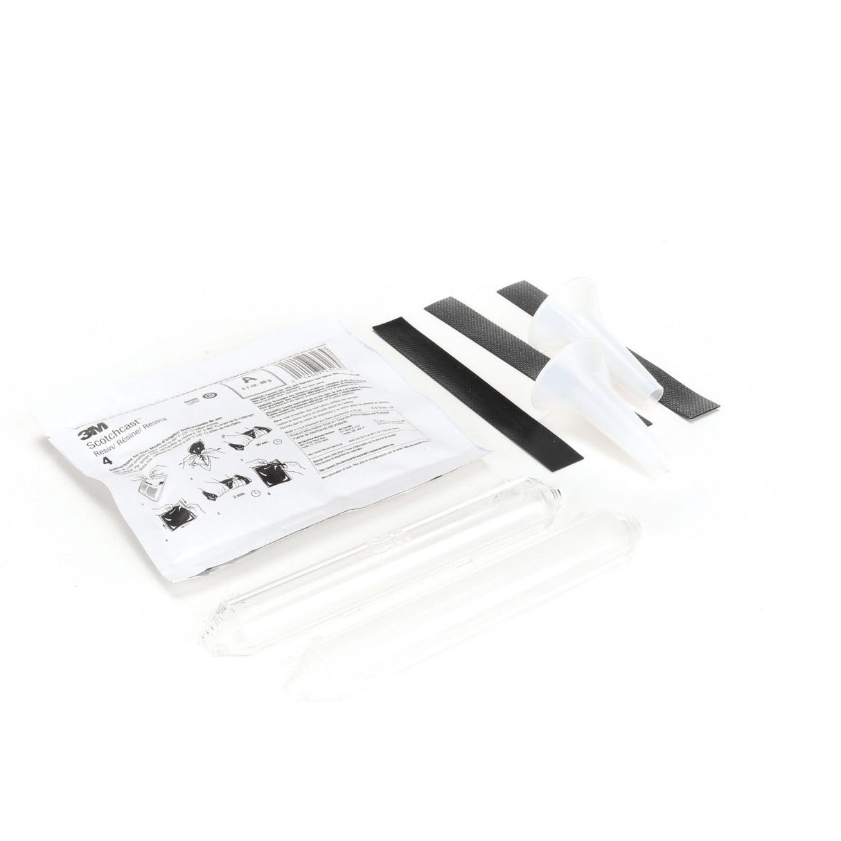 3M 82-A1N Scotchcast Inline Resin Power Cable Splice Kit, Up to 2 AWG, Black (7100123073) - 3