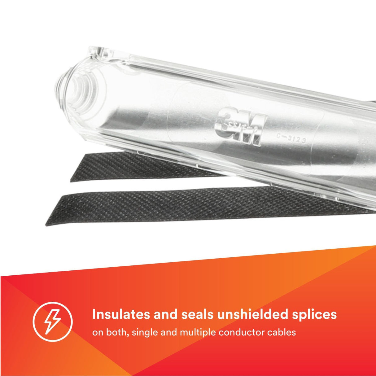 3M 82-A1N Scotchcast Inline Resin Power Cable Splice Kit, Up to 2 AWG, Black (7100123073) - 5